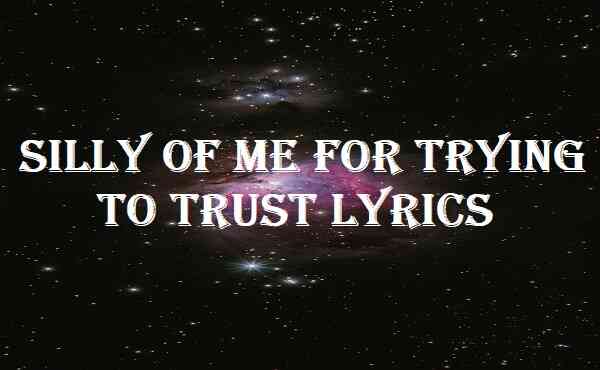 Silly Of Me For Trying To Trust Lyrics