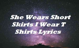 she wear t shirts lyrics