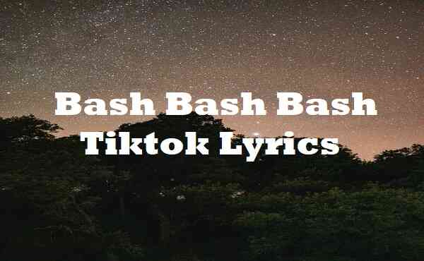 Bash Bash Bash Tiktok Lyrics