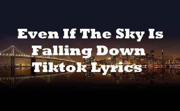 Even If The Sky Is Falling Down Tiktok Lyrics