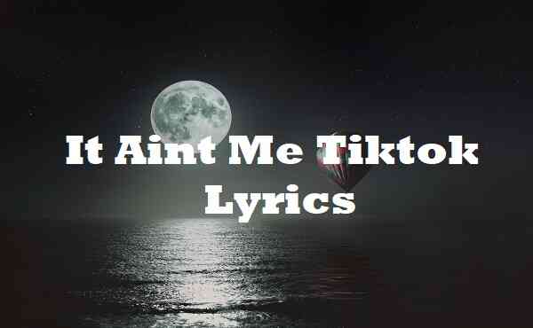 It Aint Me Tiktok Lyrics