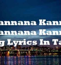 Kannana Kanne Kannana Kanne Song Lyrics In Tamil