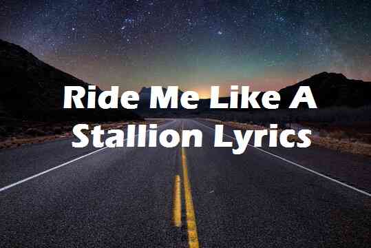 Ride Me Like A Stallion Lyrics