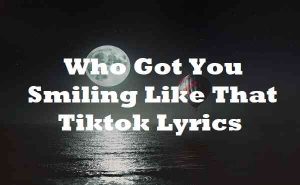 Who Got You Smiling Like That Tiktok Lyrics | Lyricsdb