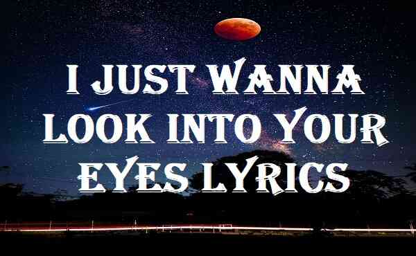 I Just Wanna Look Into Your Eyes Lyrics