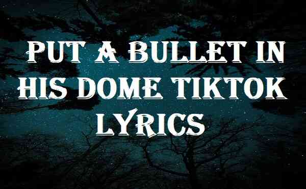 Put A Bullet In His Dome Tiktok Lyrics