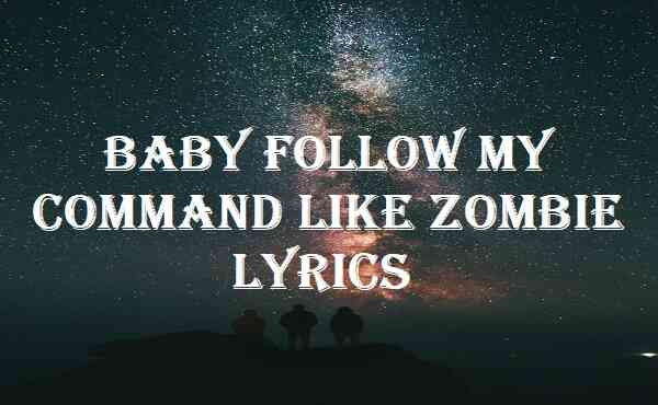 Baby Follow My Command Like Zombie Lyrics