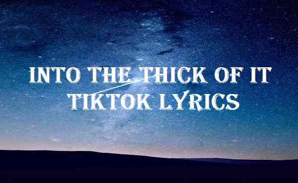 Into The Thick Of It Tiktok Lyrics