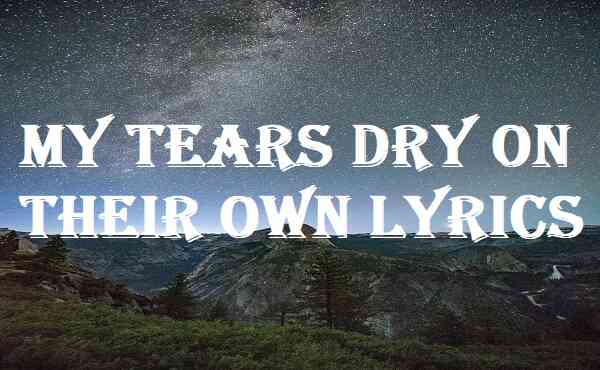 My Tears Dry On Their Own Lyrics