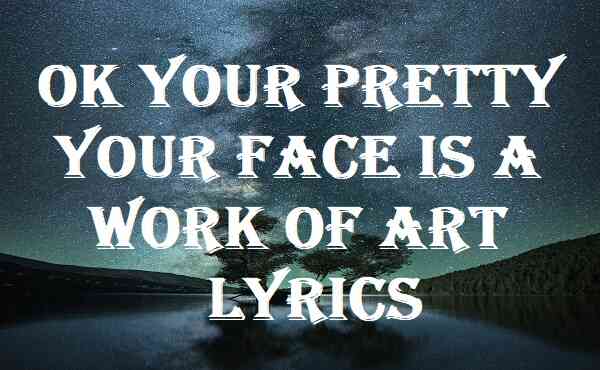 Ok Your Pretty Your Face Is A Work Of Art Lyrics