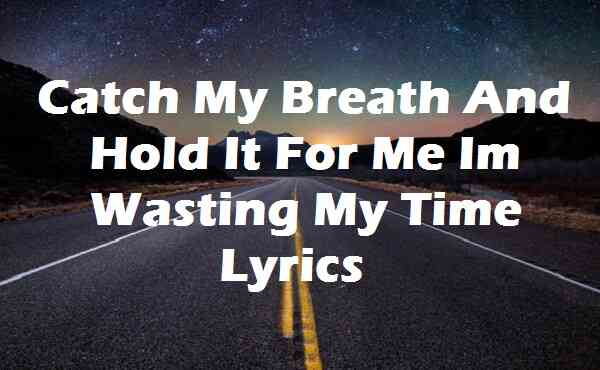 Catch My Breath And Hold It For Me Im Wasting My Time Lyrics