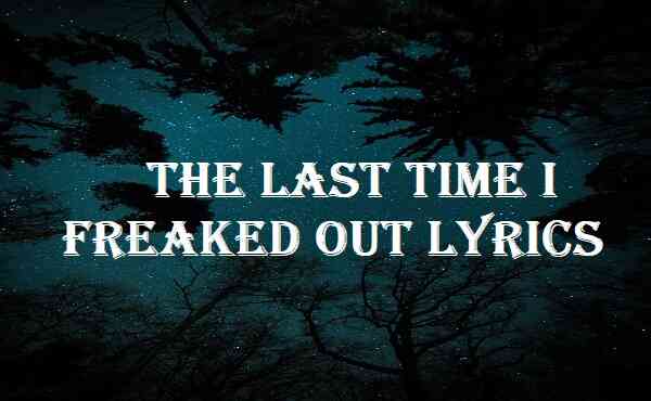 The Last Time I Freaked Out Lyrics