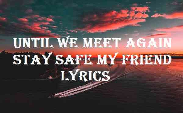 Until We Meet Again Stay Safe My Friend Lyrics