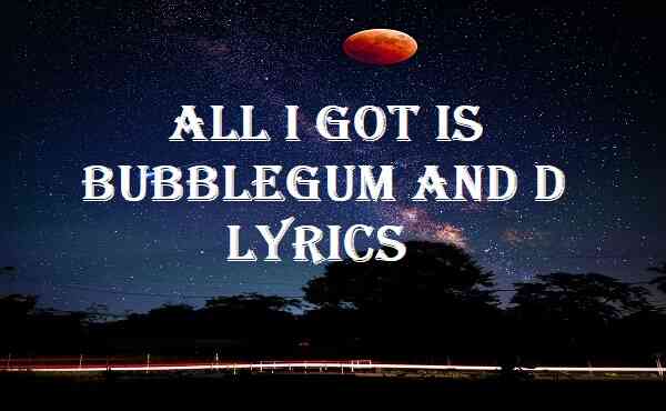 All I Got Is Bubblegum And D Lyrics