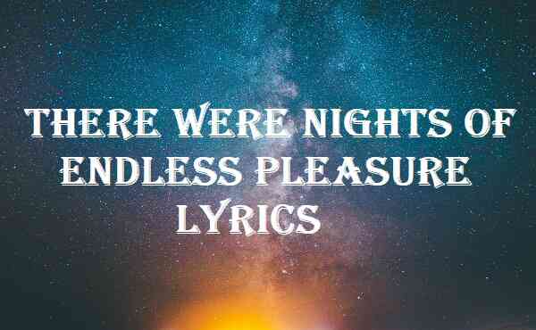There Were Nights of Endless Pleasure Lyrics