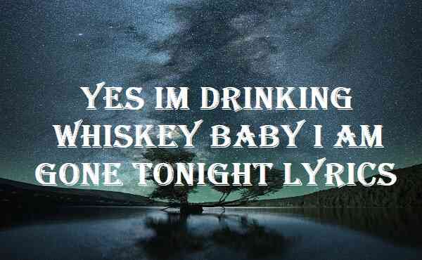Yes Im Drinking Whiskey Baby I Am Gone Tonight Lyrics