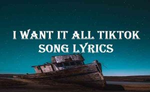 I Want It All Tiktok Song Lyrics