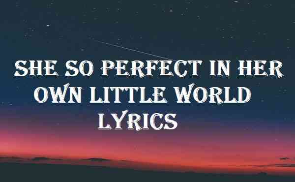 She So Perfect In Her Own Little World Lyrics