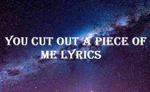 You Cut Out a Piece of Me Lyrics