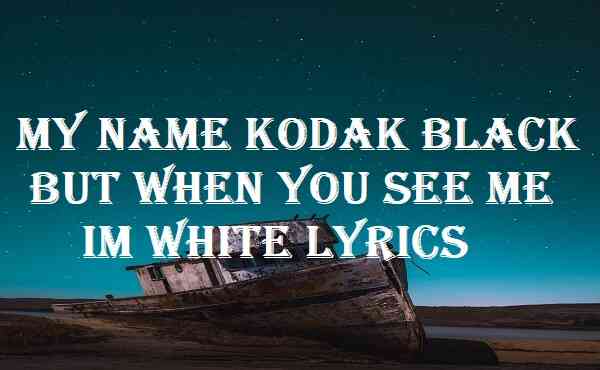 My name Kodak black but when you see me I'm white ‼️😂