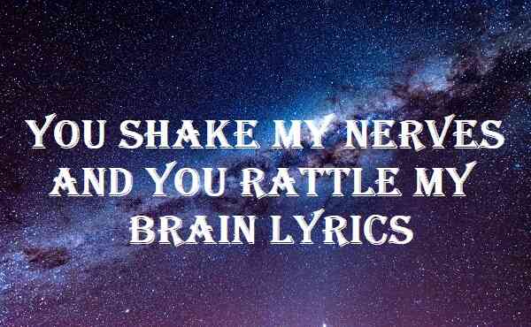 You Shake My Nerves And You Rattle My Brain Lyrics
