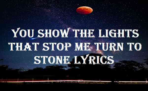You Show The Lights That Stop Me Turn To Stone Lyrics