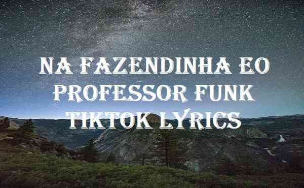 Na Fazendinha Eo Professor Funk Tiktok Lyrics