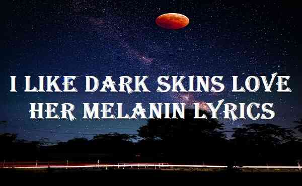 I Like Dark Skins Love Her Melanin Lyrics